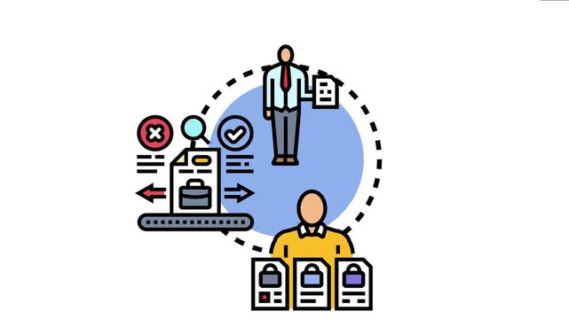 Job applicant checkpoint the recruitment process workflow with resume submission, document review, and application status management for selecting qualified candidates