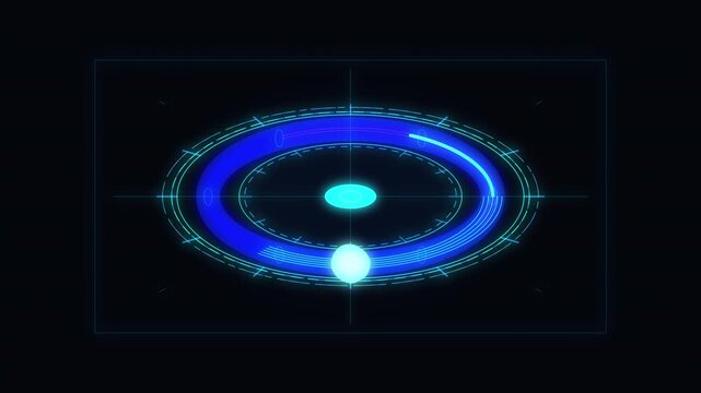 Abstract toroidal plasma animation loop, glowing ball lightning energy