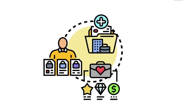 Human resources concept a company creating a competitive job offer value proposition by outlining a balance of employee benefits, career development, and compensation