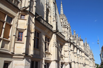 Fototapeta premium gothic hall (courthouse) in rouen in normandy in france 