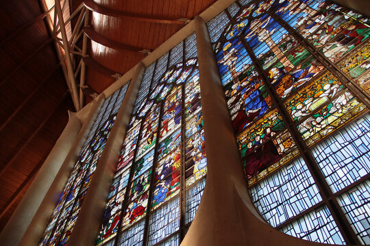 sainte jeanne d'arc church in rouen in normandy in france 