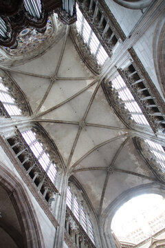 gothic church (saint-maclou) n rouen in normandy in france 