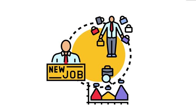 Business person achieving professional growth, managing multiple tasks, and progressing through a dynamic career path with continuous opportunities and challenges