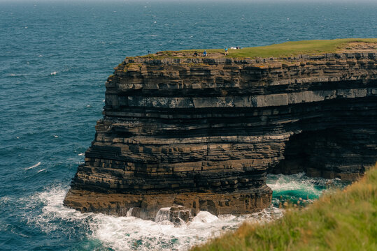 Dun Briste, a famous sea stack at Downpatrick Head on the Atlantic coast of County Mayo, Ireland August 23, 2026.