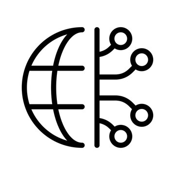 Global Network Icon Vector Symbol Design Illustration