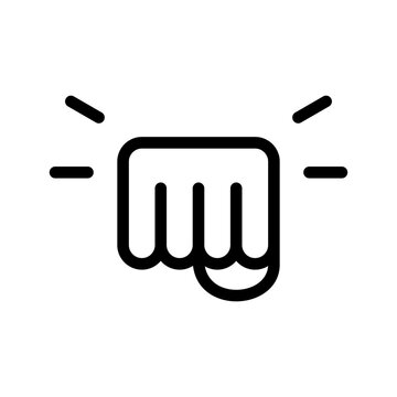 Fist Icon Vector Symbol Design Illustration