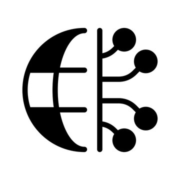 Global Network Icon Vector Symbol Design Illustration