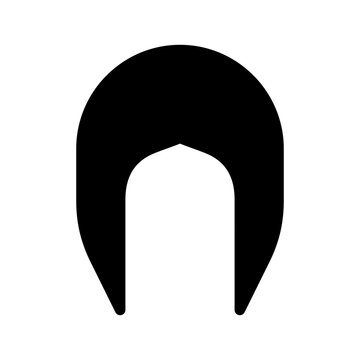 Wig Icon Vector Symbol Design Illustration