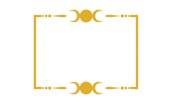 Elegant Gold Double Triple Goddess Divider Border Frame