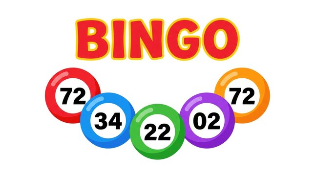 Colorful Bingo Balls with Numbers for Game and Entertainment