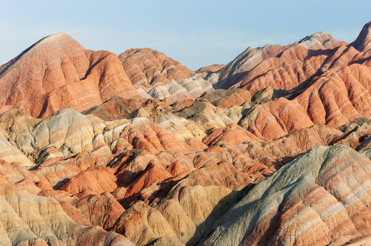 Spectacular Colorful Danxia Landform Mountains in Zhangye, China