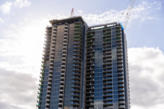 tall apartment building under construction