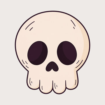 halloween skull cartoon
