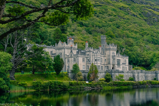 Kylemore Abbey, a historic castle and Benedictine monastery in Connemara, County Galway, Ireland, reflected in the waters of Pollacapall Lough August 23, 2026
