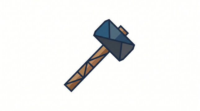 Sledgehammer Construction Tool Icon Illustration