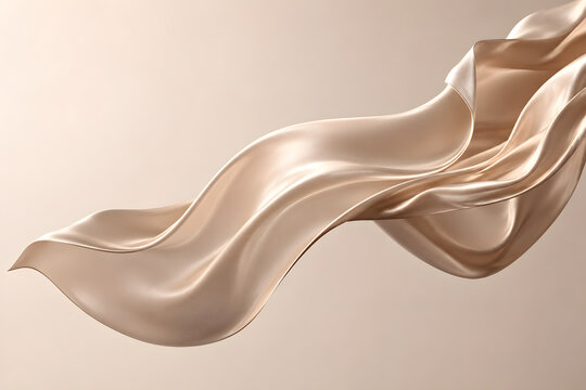Floating Champagne Silk Fabric Luxury Background