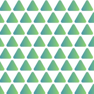 Seamless Rounded Triangle Pattern with Blue and Green Gradient Background