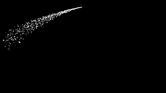 white bokeh glitter trail sparkles animation, curved sparkling  particle trail  and twinkle doodle stars, dust luxury particles raising,  shining twinkle effect, magic Christmas light effect,4k
