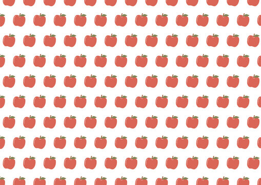 Red Apple Seamless Pattern Background