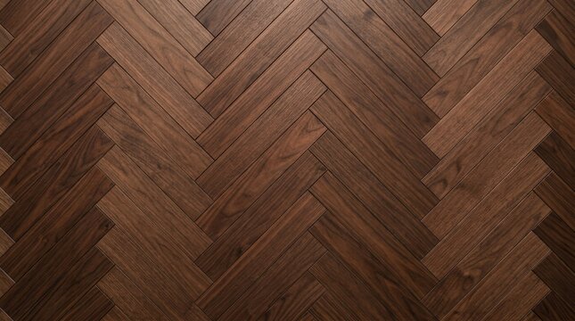 Natural wood grain pattern on a dark wooden parquet texture background.