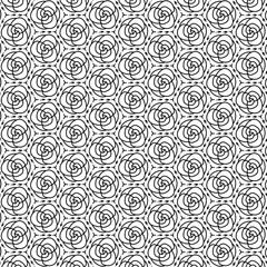 Obraz premium Geometric rose flower seamless pattern line art coloring page.