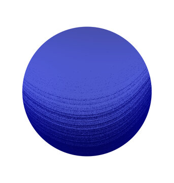 Blue sphere, gradient noise texture, abstract modern design element