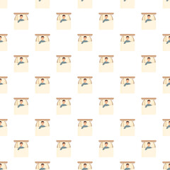 Fototapeta premium Man sleeping in bed creating a repeating pattern for concepts of rest and comfort