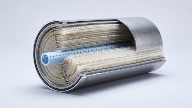 Spiral wound membrane element with exposed filtration layers