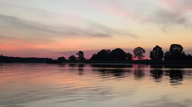 sunrise over the lake