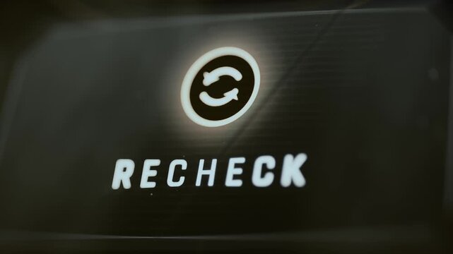 Recheck command rotates beneath quality interface