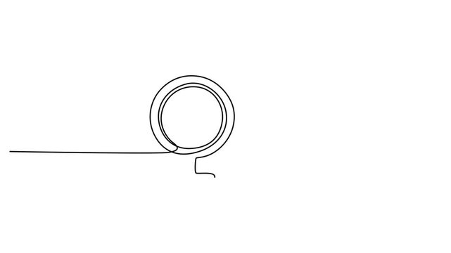 Continuous single line drawing of male and female gender symbols connected 4k video