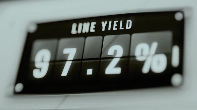 Line yield counter slips from 97.2 to 97.1 percent