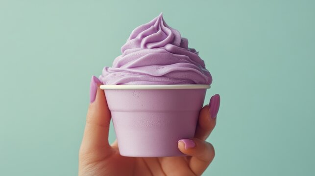 Ube and Matcha drink on white background,Iced Ube Latte,and matcha latte,PopularTrendy Purple Coffee Shop,plant based recipes,superfood,menu and banner,Healthy and wellness concept.