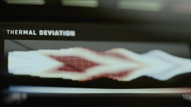 Thermal deviation map reveals uneven heat pattern