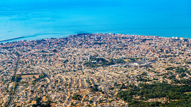 Saint gilles en vend&eacute;e aerial view in vend&eacute;e french atlantic ocean