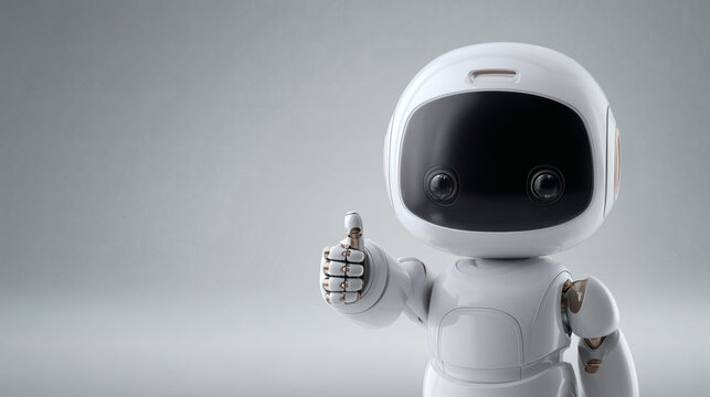 Robot con dedo levantado