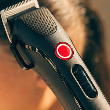 close up of a modern electric hair clipper