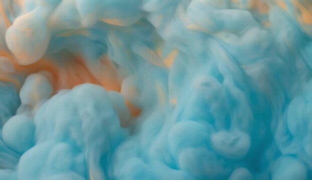 Large soft-touch abstract foam forms inflating, compressing and gently colliding, pastel blue, cream and coral palette, playful contemporary design, clean studio environment, smooth seamless animation