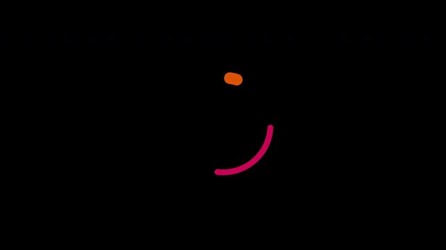 Loading Animation 3 Circle Line Rotate Spinning Different Stroke Red Yellow Orange Color Loop Transparent Background