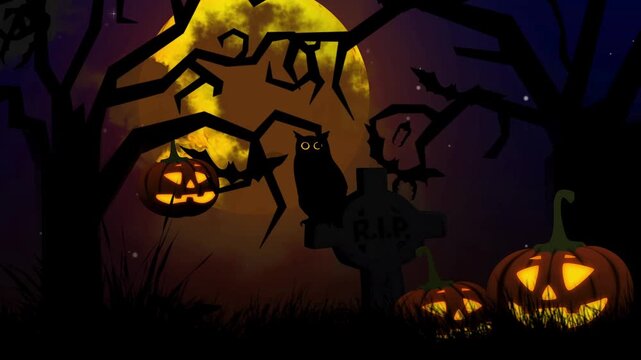 halloween background with pumpkin