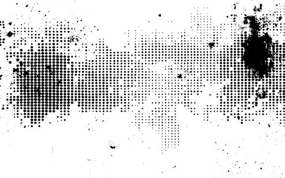 Retro Halftone Dots Grunge Pattern. Modern Abstract Halftone Background. 
