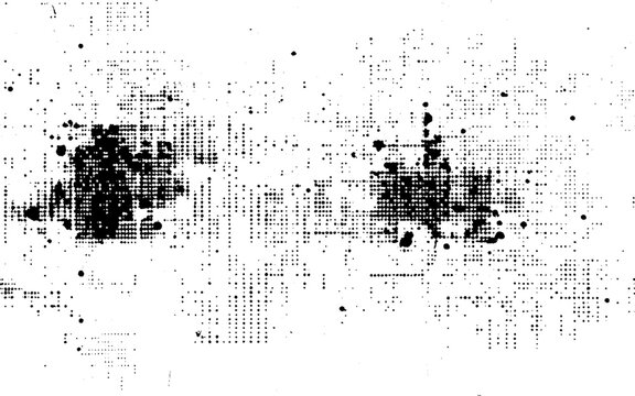Minimal Halftone Dots Grunge Background. Artistic Halftone Ink Distress Texture
