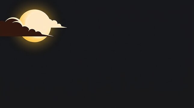 Halloween night scene with full moon and dark clouds spooky october background