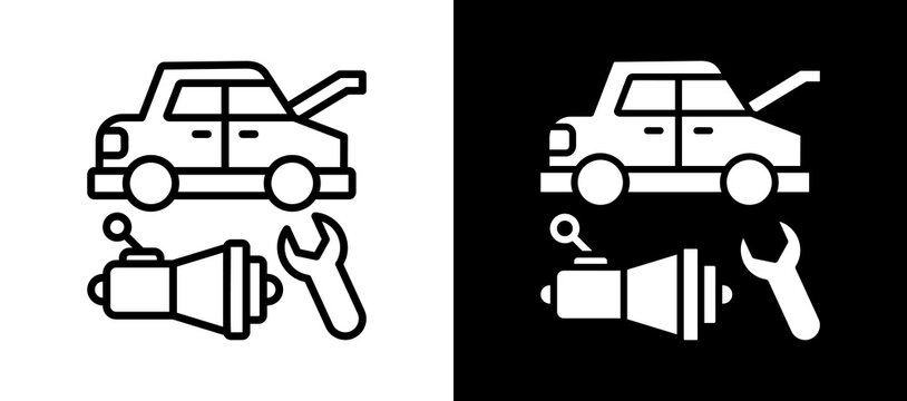Transmission Repair whiteblack icon