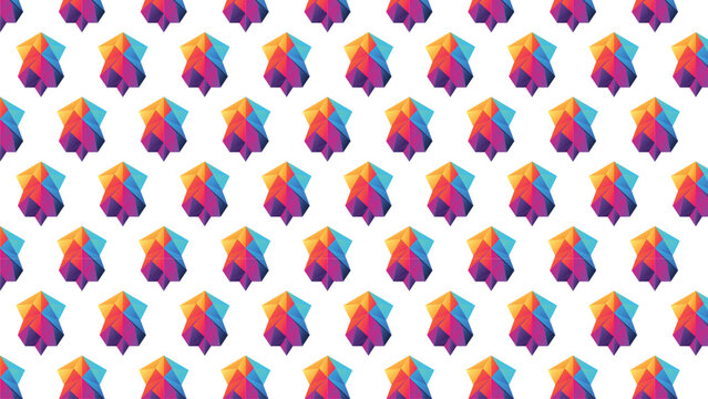Abstract geometric pattern with colorful shapes