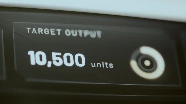 Target output panel sets 10,500 unit goal