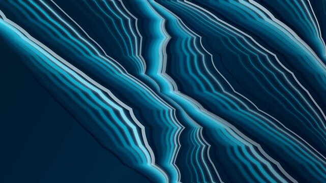 Blue flowing abstract lines moving in a rhythmic wave pattern across the digital canvas creating smooth hypnotic motion video footage