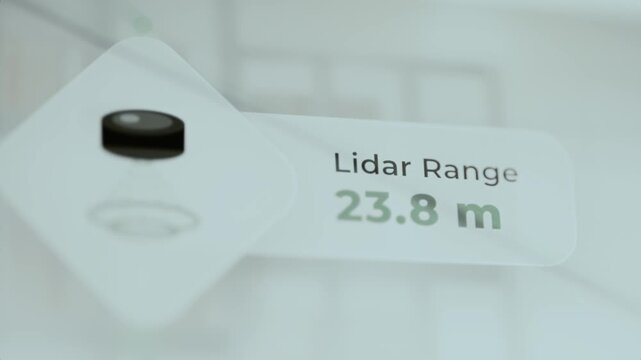 LiDAR range reading shifts between 24 and 23.8 meters