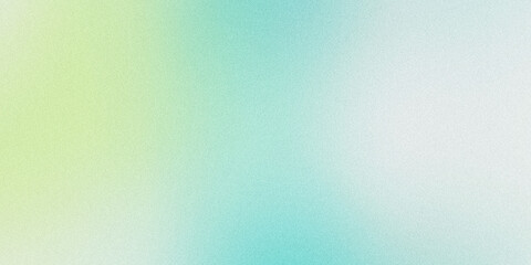 Naklejka premium Abstract Light Green Cyan Soft Grainy Gradient Background Pastel Lo-Fi Noisy Blurred Texture Ambient Minimalist Backdrop
