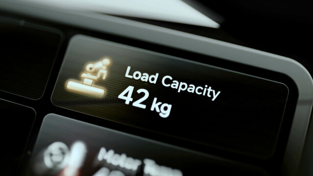 Load capacity monitor displays 42 kg